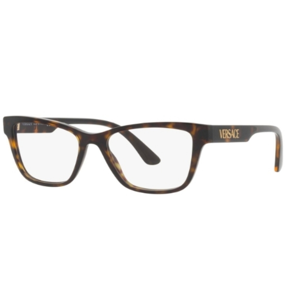 NEW VERSACE WOMEN'S EYEGLASSES VE3316 108 HAVANA CAT EYE VE 3316 EYEWEAR - Picture 4 of 9